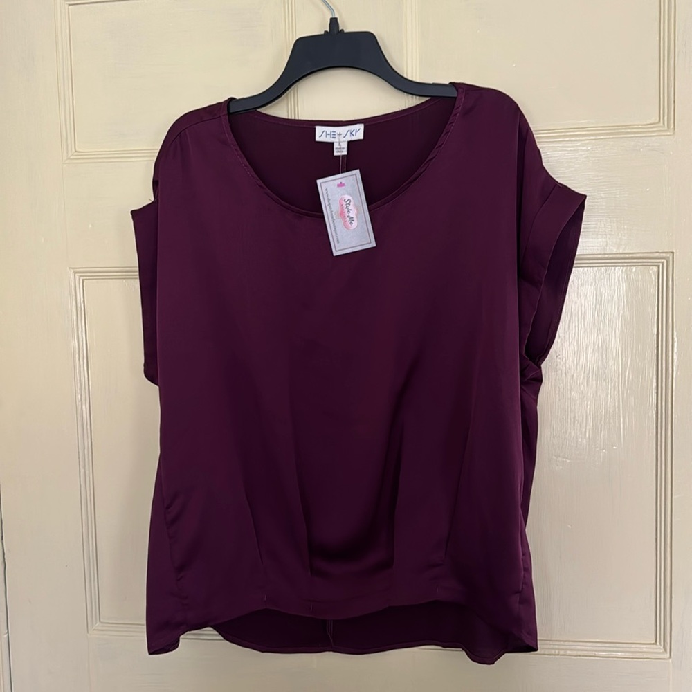 NWT. Burgundy blouse.